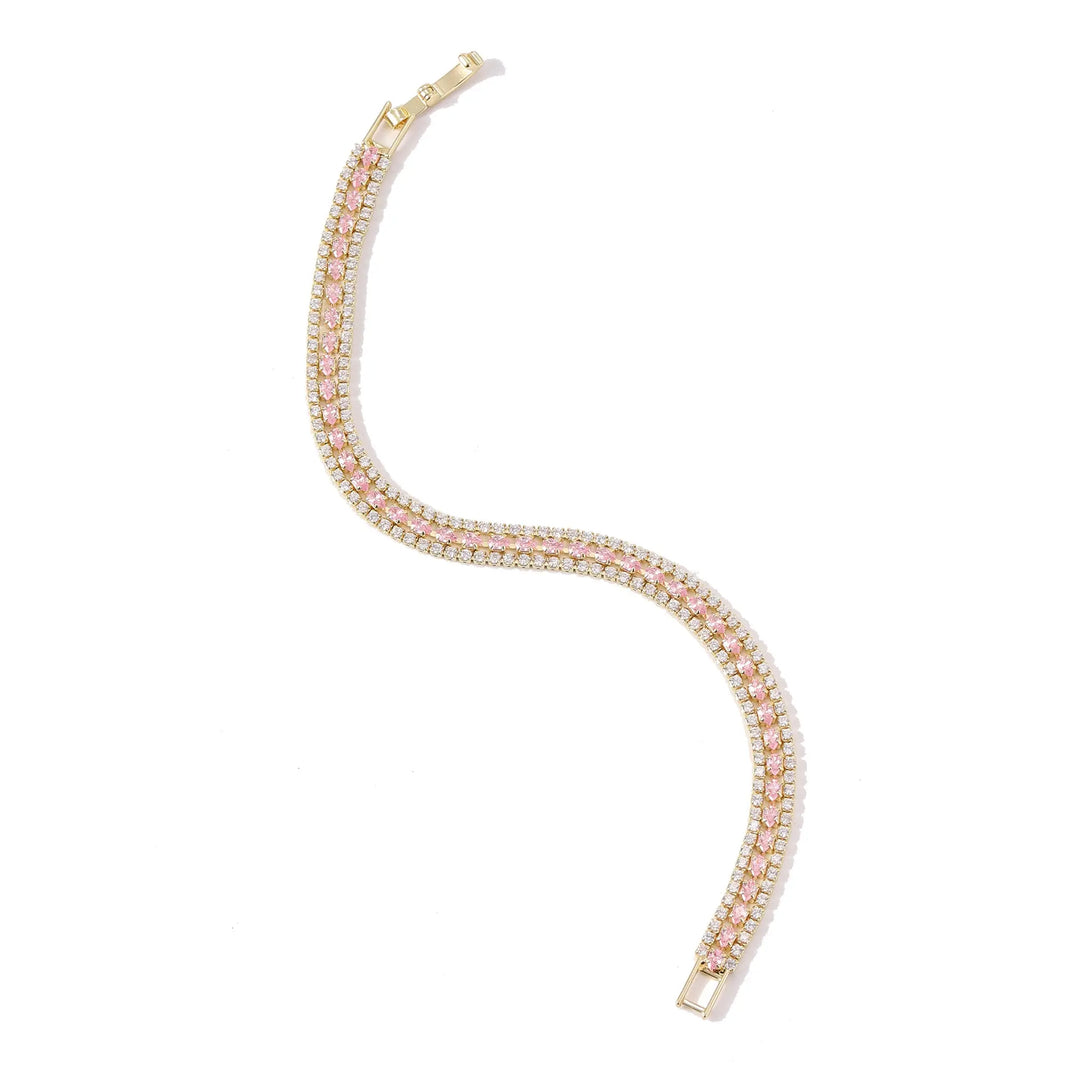 Blush Crystal Watch Bracelet Stack | Salty