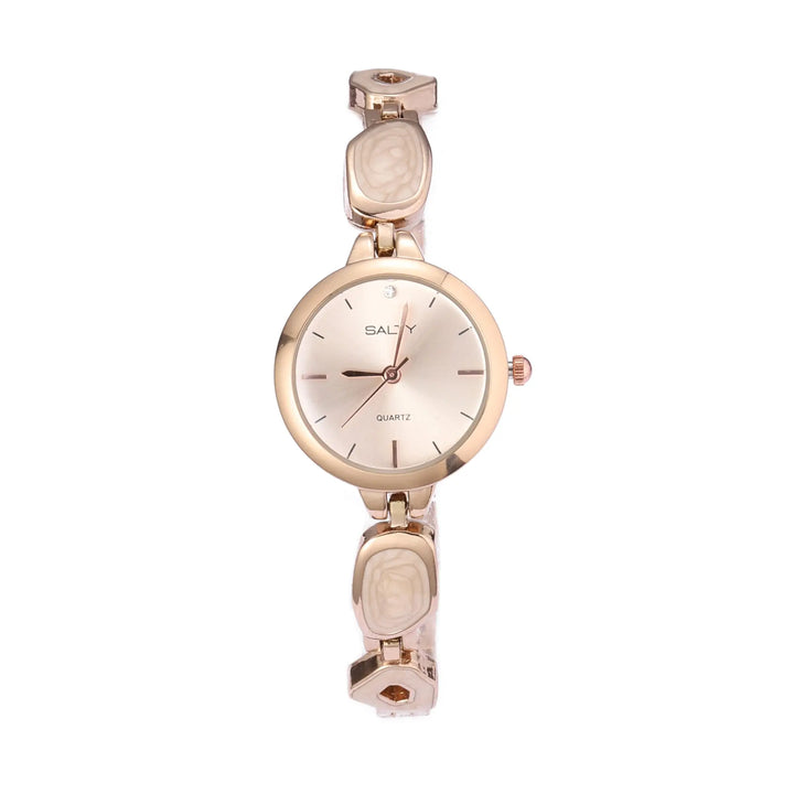 Blush Crystal Watch Bracelet Stack | Salty