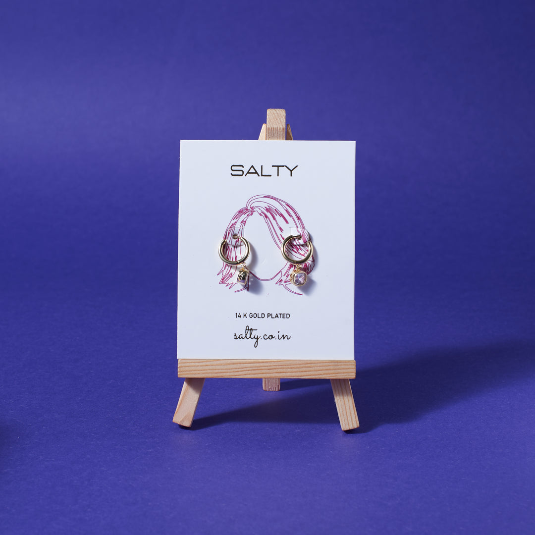 Blush Diamond Earrings Salty