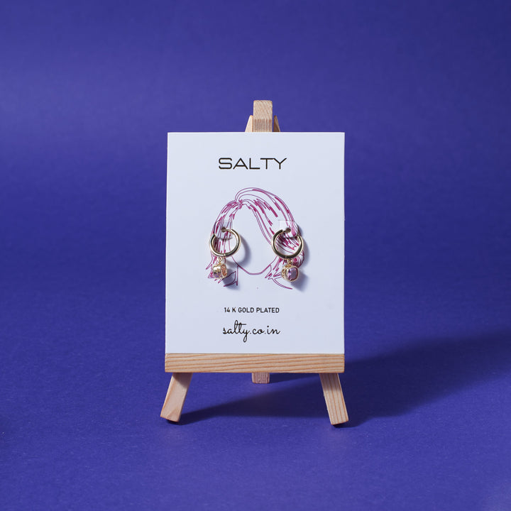 Blush Pink Diamond Earrings - Salty Accessories