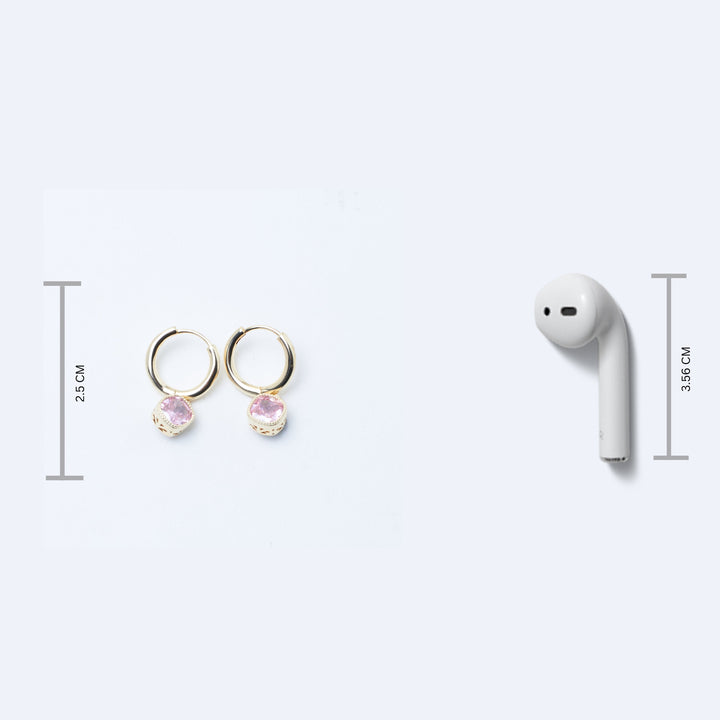 Blush Pink Diamond Earrings - Salty Accessories