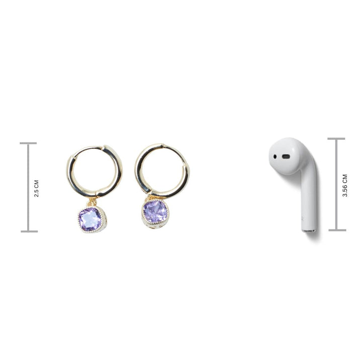 Blush Purple Diamond Earrings - Salty Accessories