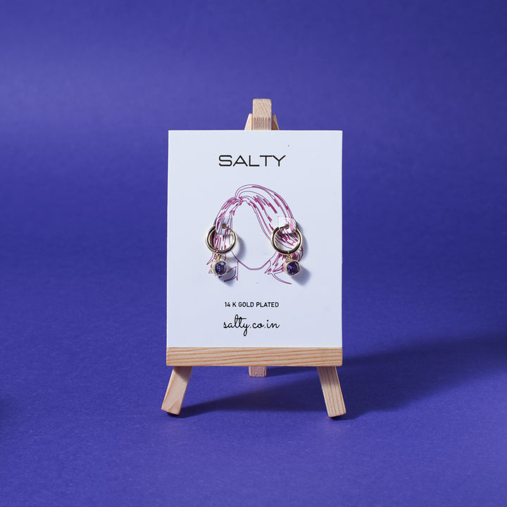 Blush Purple Diamond Earrings Salty