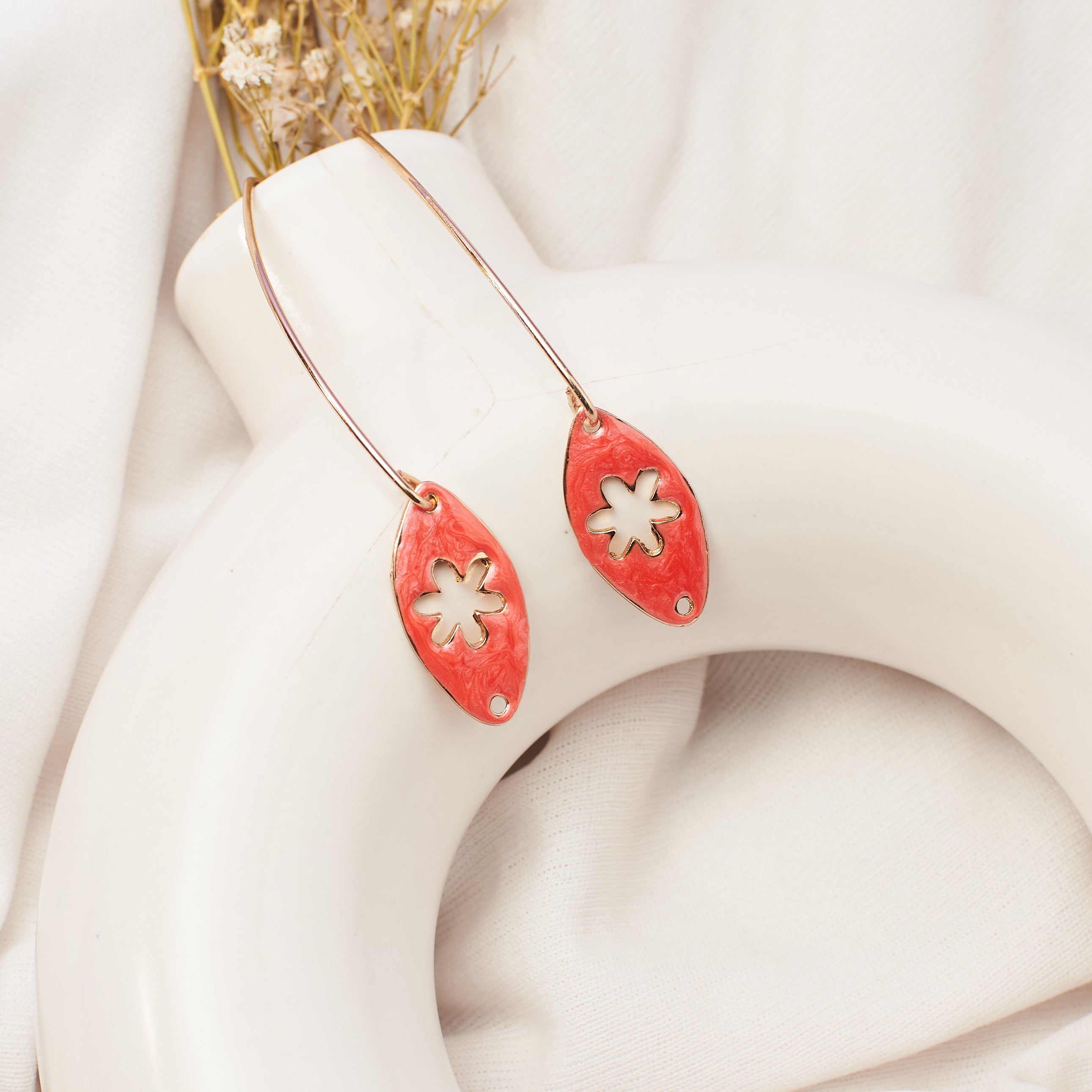 Long red tassels earrings - Momiffy.com