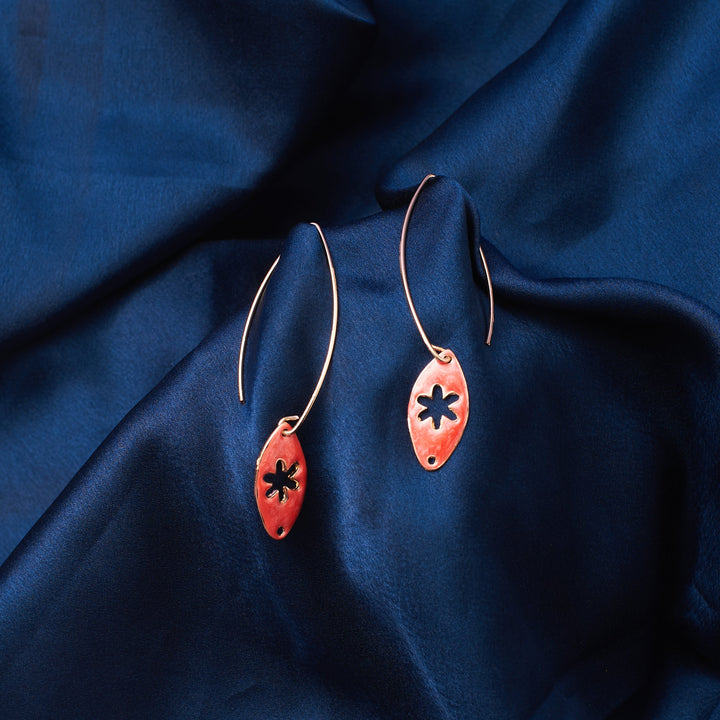 Bold Red Tassel Earrings