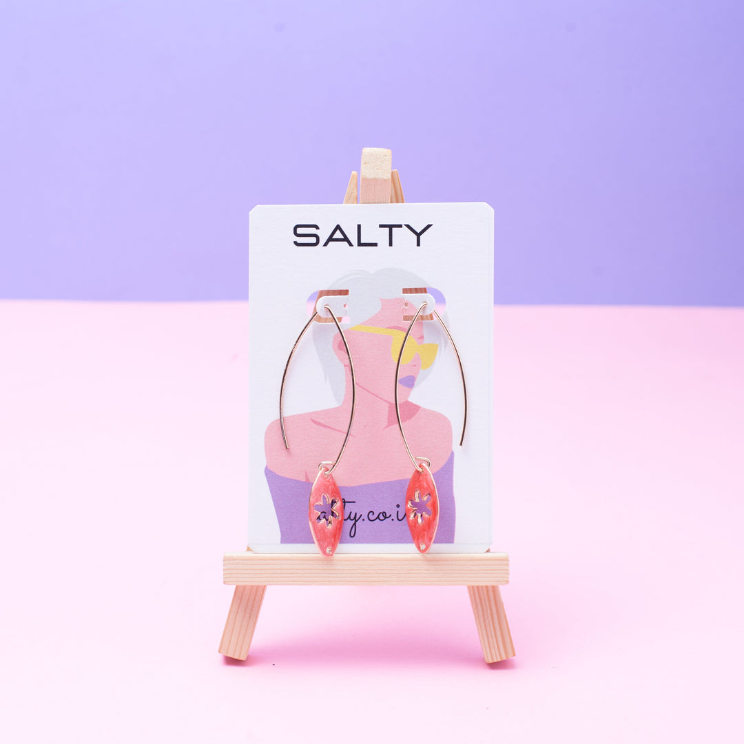 Bold Red Tassel Earrings