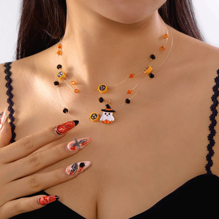 Boo Charm Layered Necklace | Salty