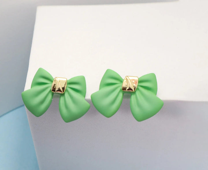 Bow Parakeet Stud Earrings