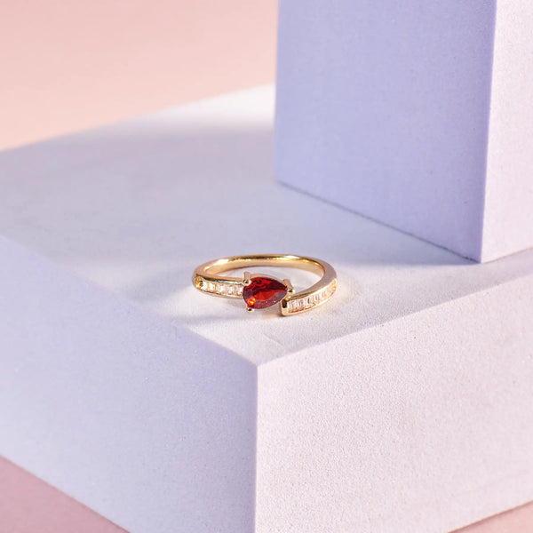 Burgundy Blaze Ring