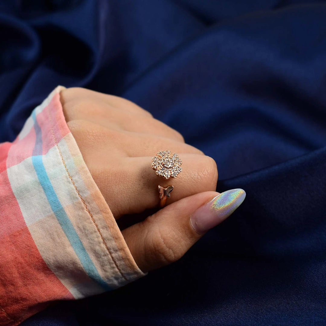 Buttercup Spinner Ring - Rose Gold - Salty Accessories