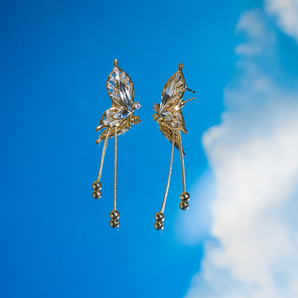 Butterfly Ballet Tassel Earrings Salty