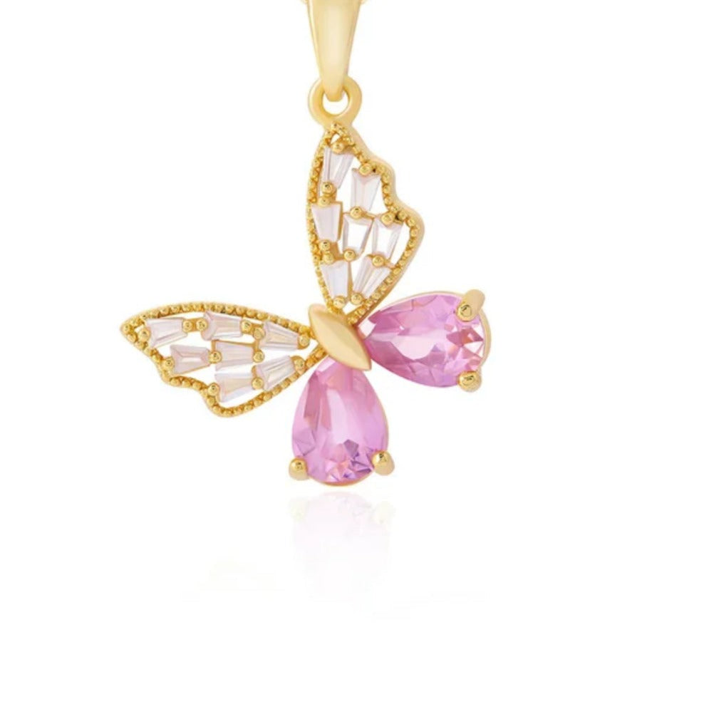Butterfly Crystal Whispers Necklace - Salty Accessories