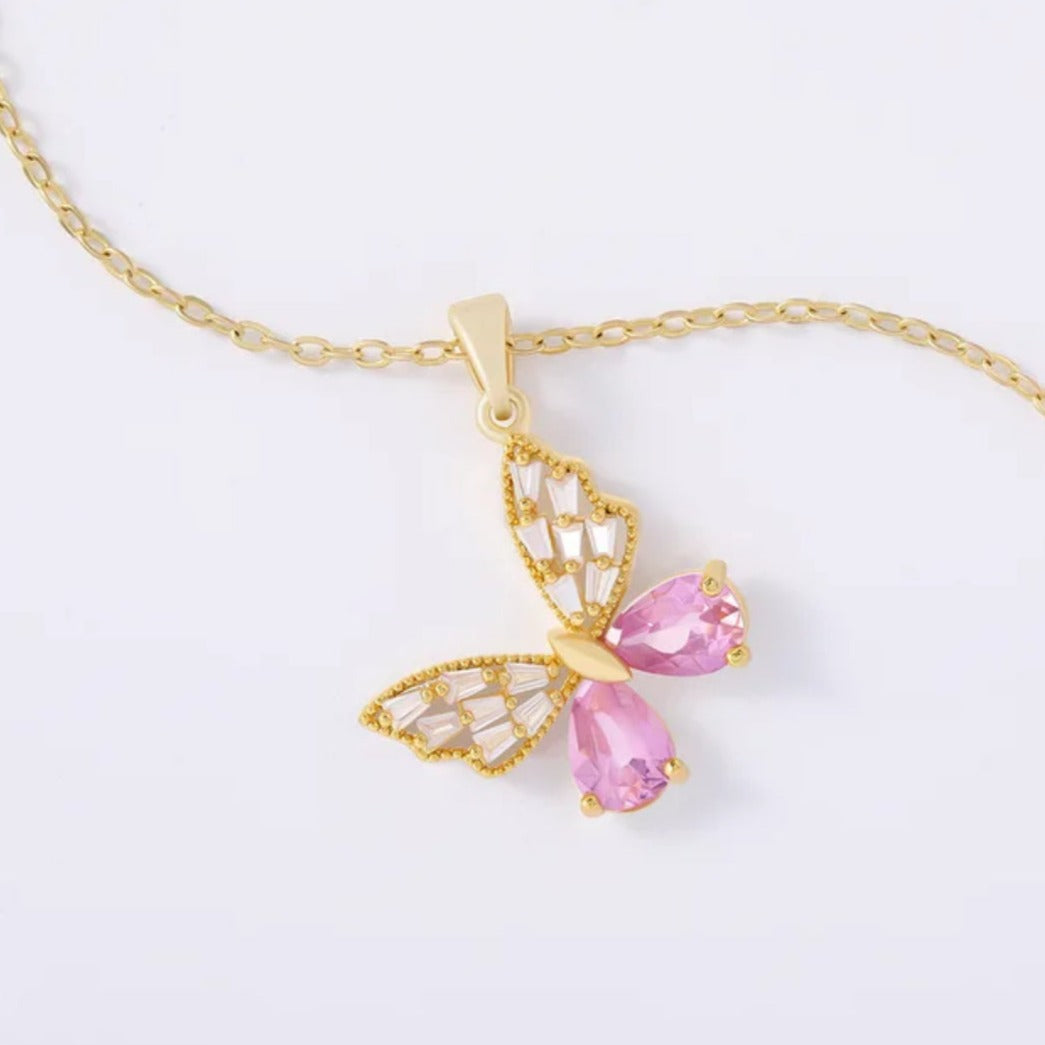 Butterfly Crystal Whispers Necklace - Salty Accessories