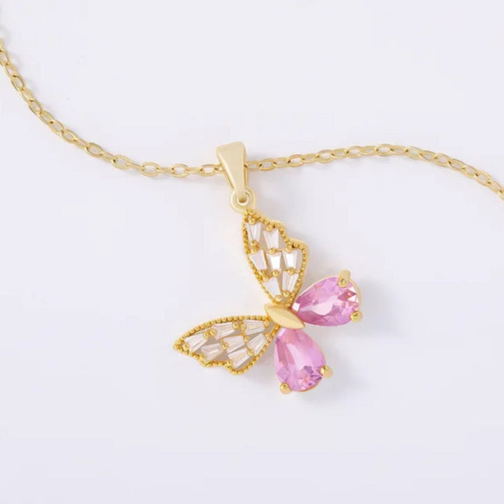 Butterfly Crystal Whispers Necklace - Salty Accessories