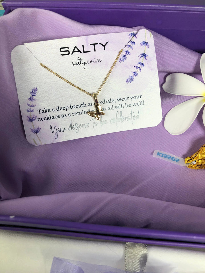 Butterfly Charm Necklace - Gold - Salty Accessories