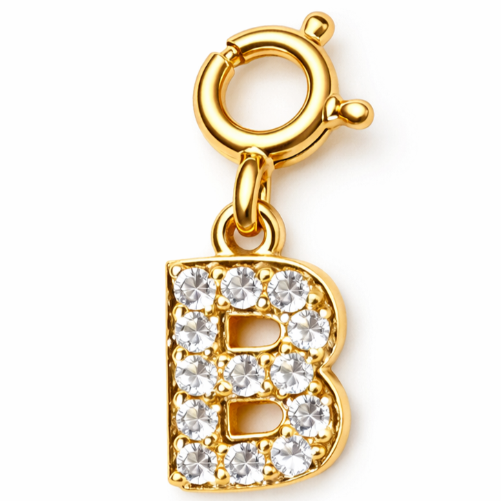 Studded Alphabet Charms