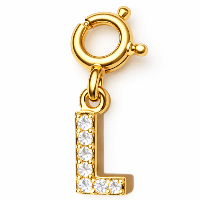Studded Alphabet Charms