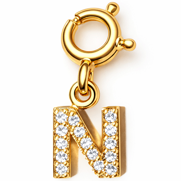 Studded Alphabet Charms