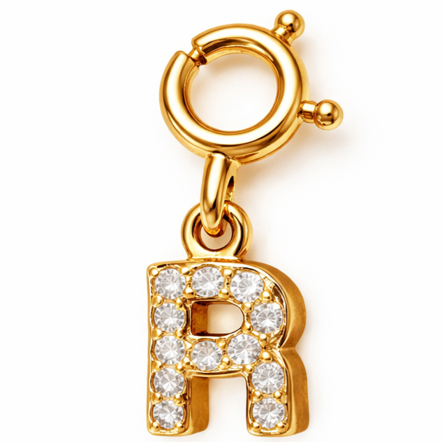 Studded Alphabet Charms