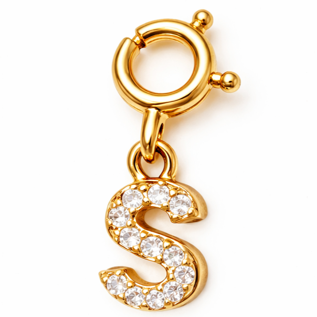 Studded Alphabet Charms