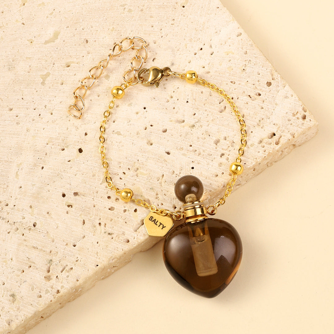 Smoky Quartz Perfume Bottle Charm