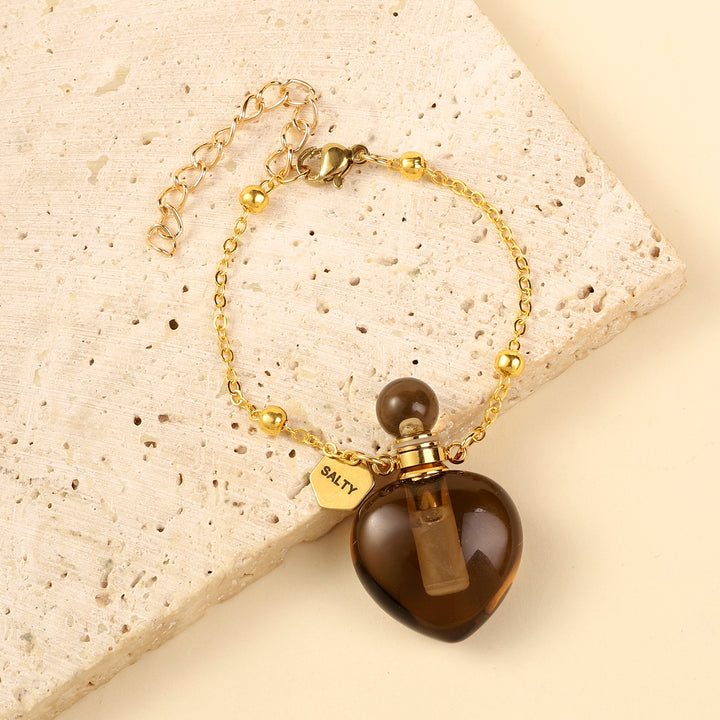 Smoky Quartz Perfume Bottle Charm