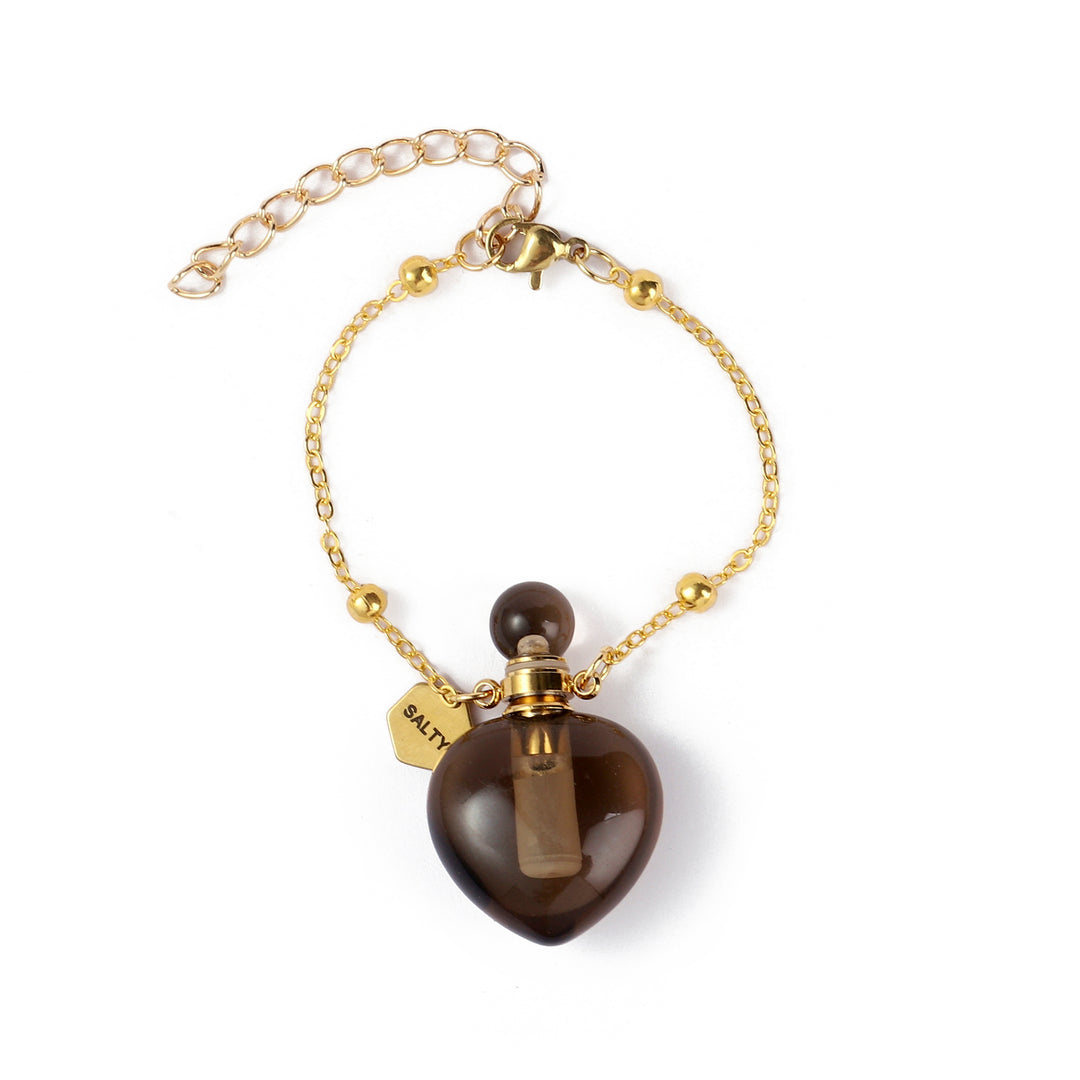 Smoky Quartz Perfume Bottle Charm