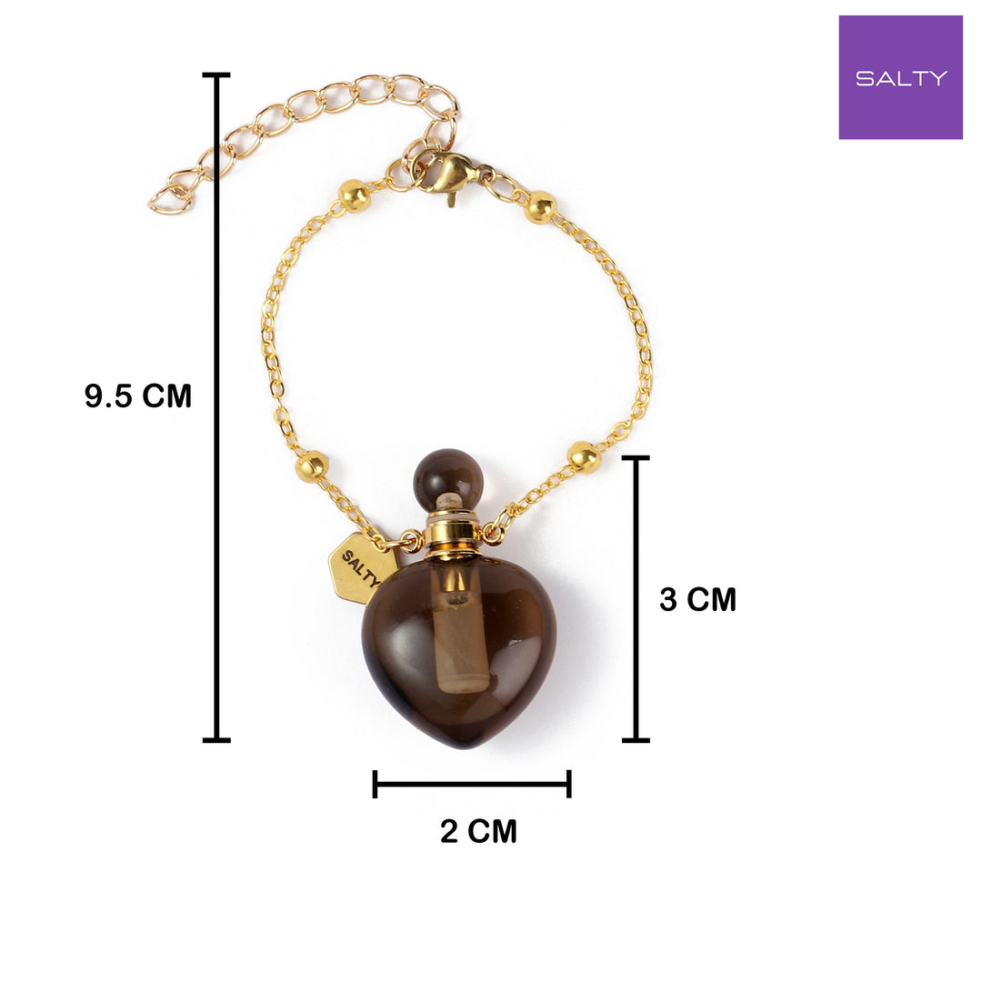 Smoky Quartz Perfume Bottle Charm