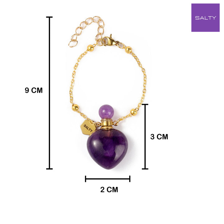 Lolite Quartz Perfume Bottle Charm