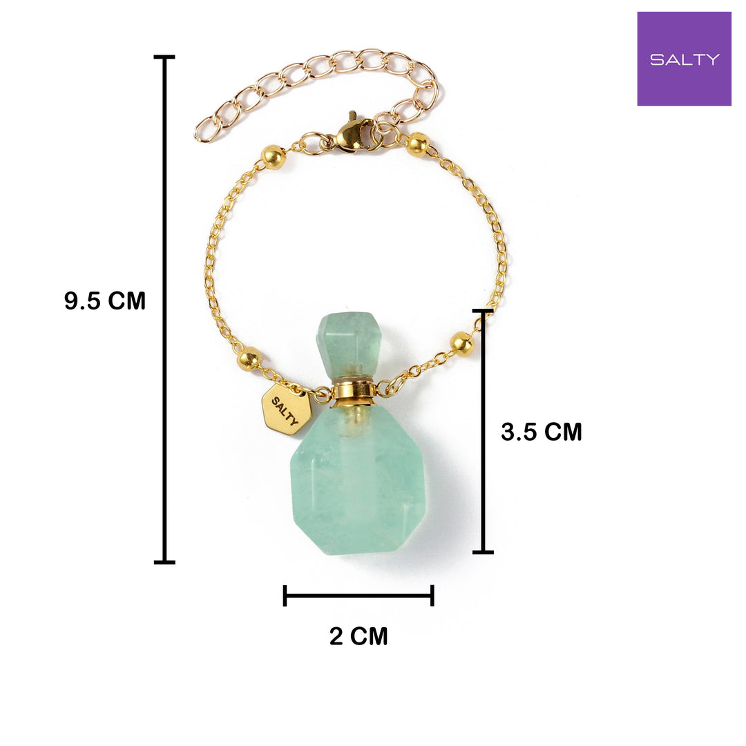 Prasiolite Perfume Bottle Charm
