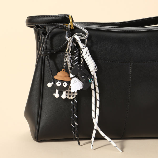 Cute Crochet Black Monster Bag Charm