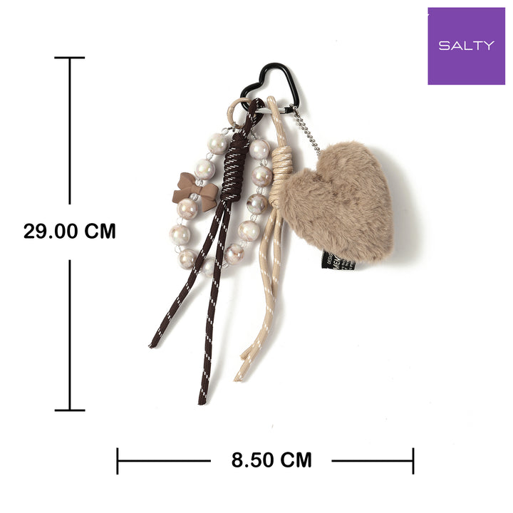 Heart, Beads & Lace Trio Bag Charm