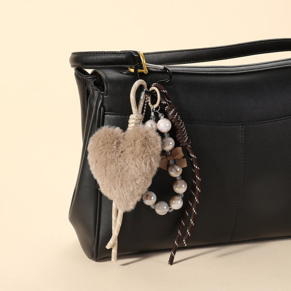 Heart, Beads & Lace Trio Bag Charm