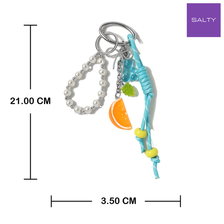 Tropical Fruit Slices & Beads Bag Charm