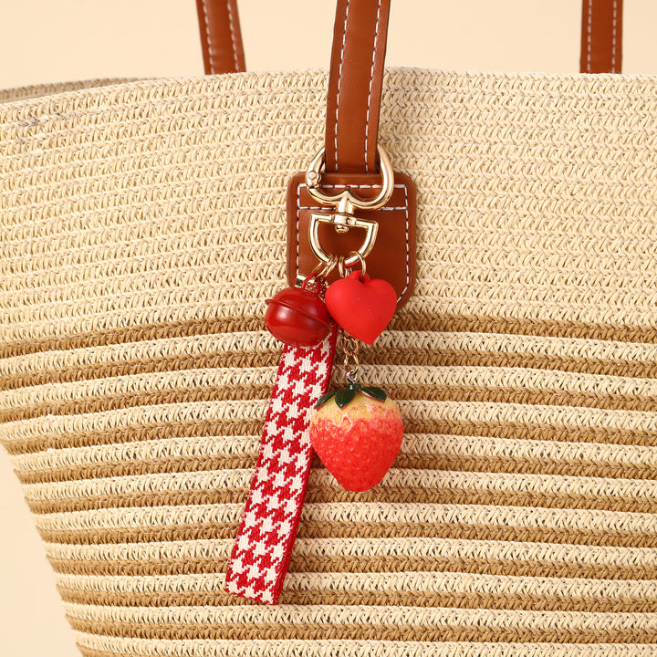 Hearts & Starwberry Purse Charm