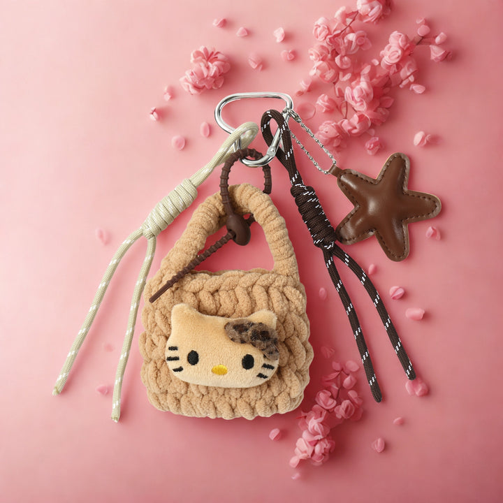 Hello Kitty Crochet Bag charm - Brown Hello Kitty Crochet Bag charm - Brown