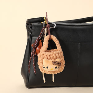 Hello Kitty Crochet Bag charm - Brown