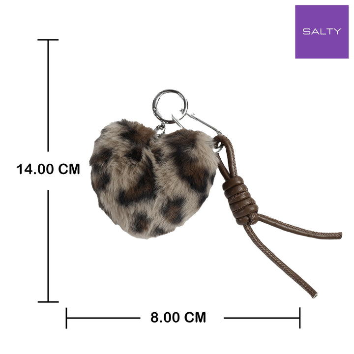 Fur Heart Bag Charm