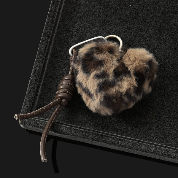 Fur Heart Bag Charm