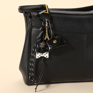 The Flap Mini Purse Charm - Black
