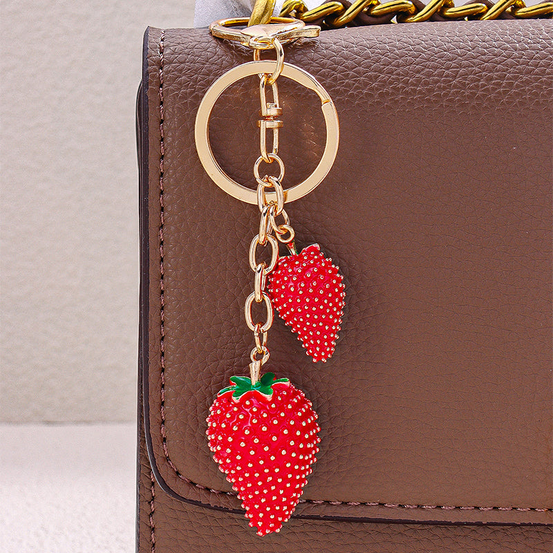 Strawberries Handbag &amp; Purse Charm - Salty Accessories