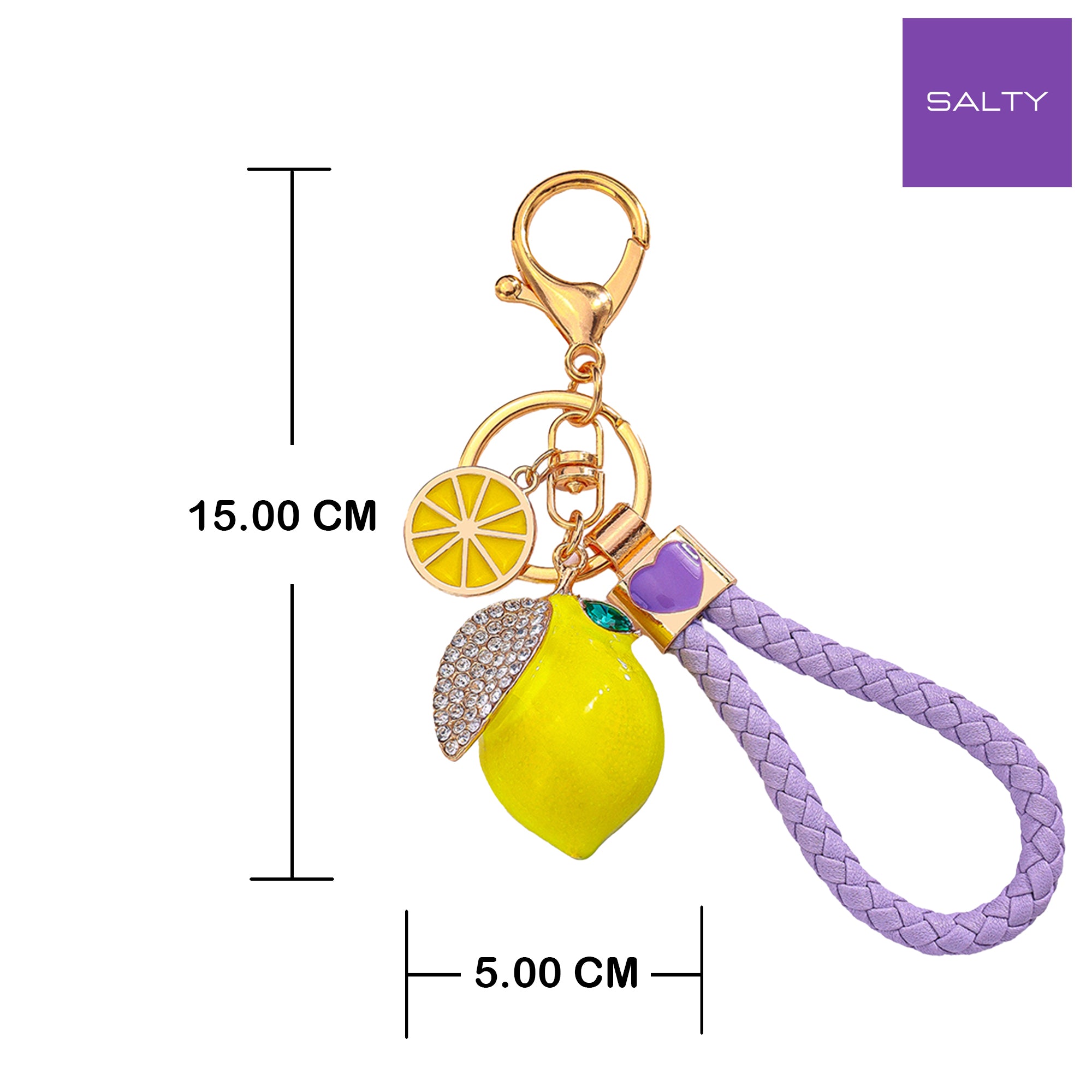 Zestie Lemon Bag Charm - Purple | Salty – Salty Accessories