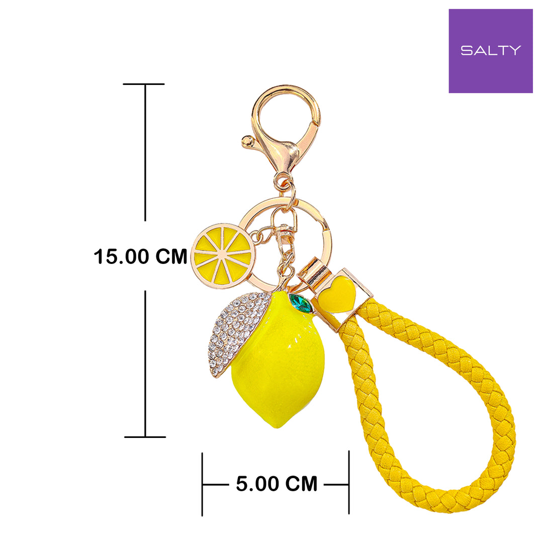 Zestie Lemon Bag Charm - Yellow