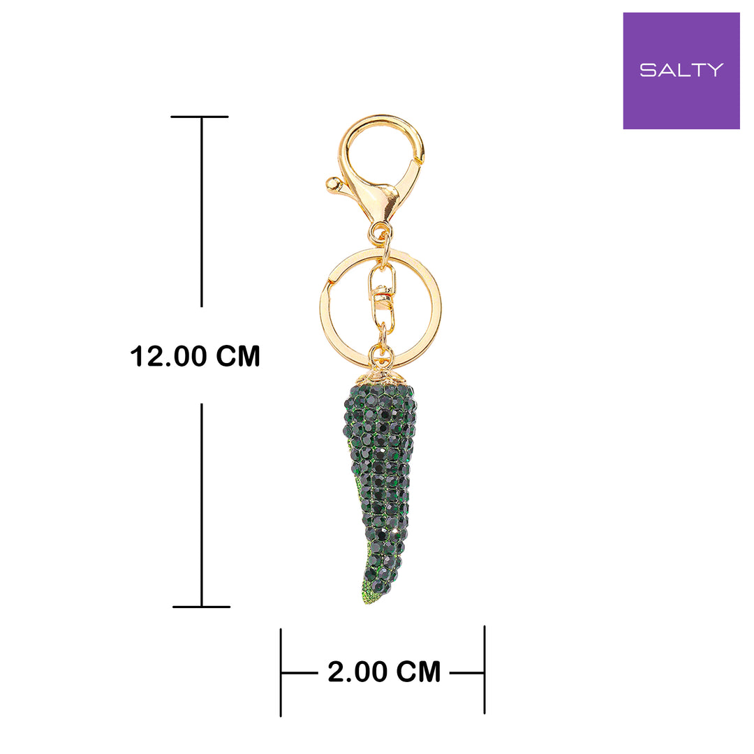 Studded Green Chilly Bag and Purse Charm