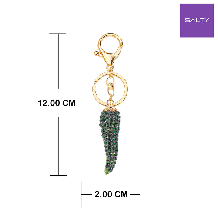 Studded Green Chilly Bag and Purse Charm