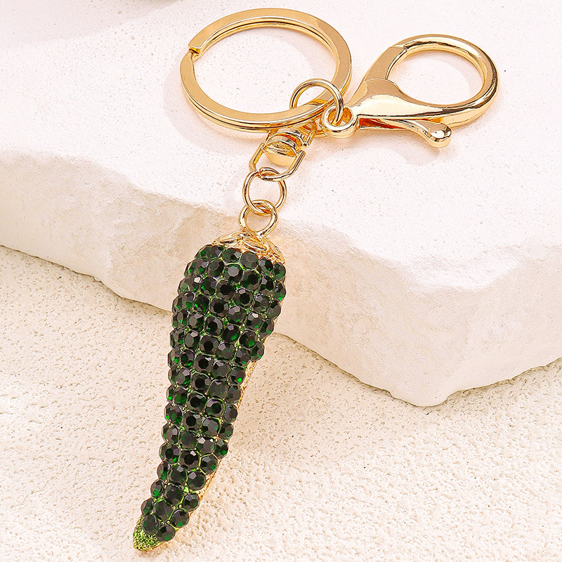Studded Green Chilly Bag and Purse Charm - Salty Accessories