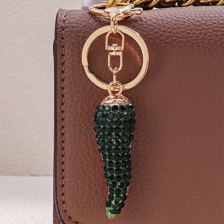Studded Green Chilly Bag and Purse Charm - Salty Accessories