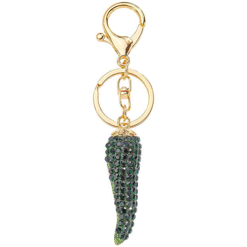 Studded Green Chilly Bag and Purse Charm