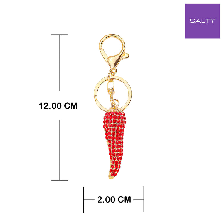 Studded Red Chilly Bag and Purse Charm