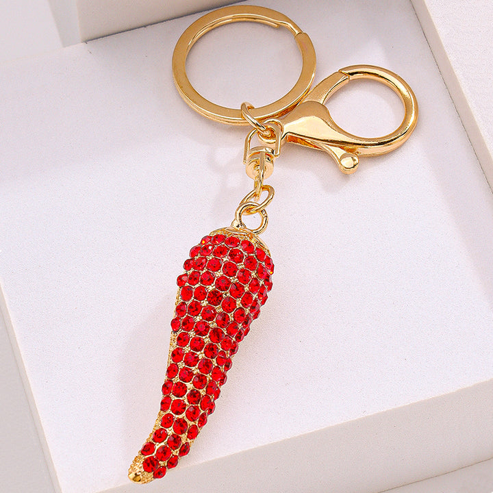 Studded Red Chilly Bag and Purse Charm